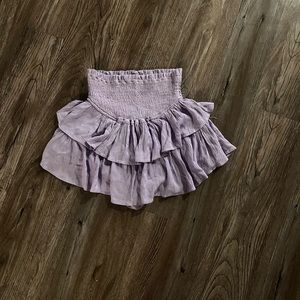 Ruffled Lavender Shorts